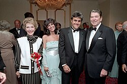 With President Ronald Reagan and their wives in 1987
