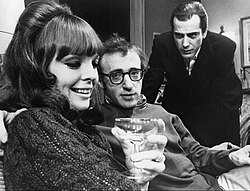 Keaton with Woody Allen and Jerry Lacy in the play Play It Again, Sam