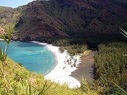 Western coastline of the province featuring several coves