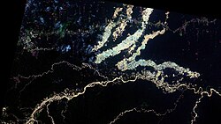 Illegal gold mining in the Amazon in Madre de Dios, Peru, 2019