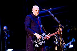 Corgan performing in 2019