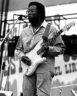 Buddy Guy at the Liri Blues Festival, Italy, in 1989