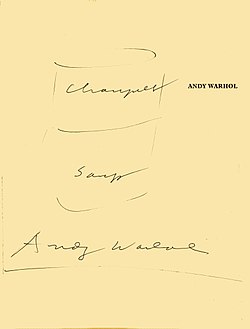 Warhol drawing and signature