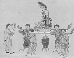 Ceremonial procession of Thành hoàng, 19th century