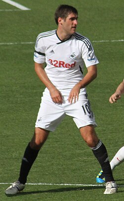 Graham playing for Swansea City, 2011