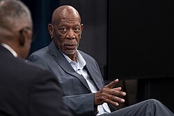 Freeman at a private screening in The Pentagon in 2023