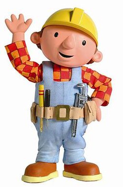 Bob the Builder, the titular character, in his design used for the original series