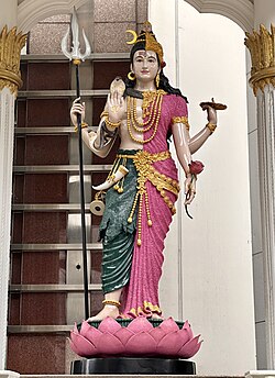 Ardhanarishvara form of Shiva, a statue in Bangkok (2025)