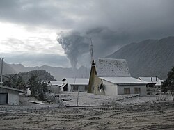 Following the eruption of the Chaitén volcano, a lahar destroyed much of the town of Chaitén.