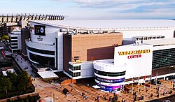 Xfinity Mobile Arena in South Philadelphia, home court of the Philadelphia 76ers of the NBA and the home arena of the Philadelphia Flyers of the NHL