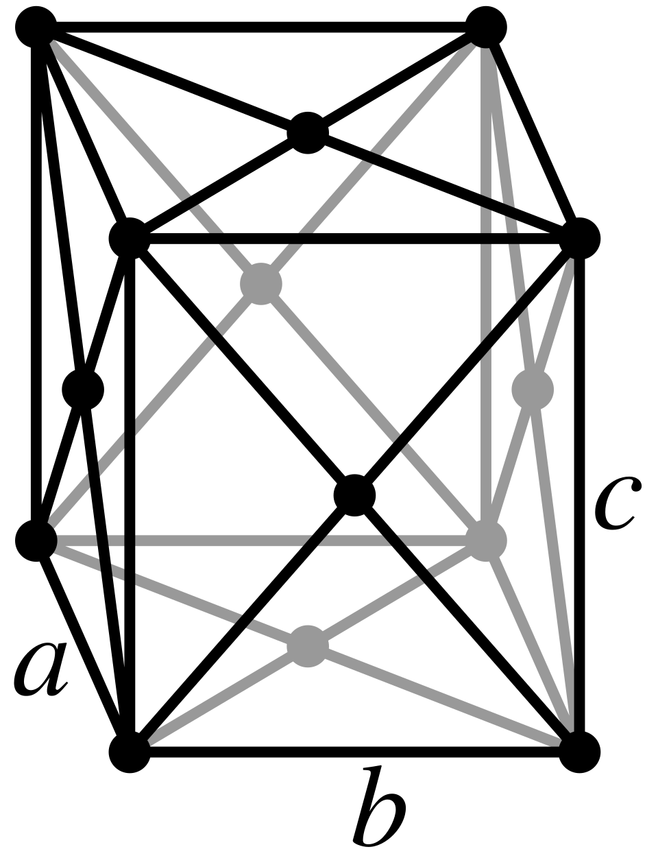 Orthohombic, face-centered