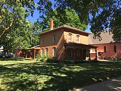 Home and barn of Grant Marsh, 513 Douglas St., Yankton, South Dakota. Marsh was the most famous steamboat captain on the Missouri River.