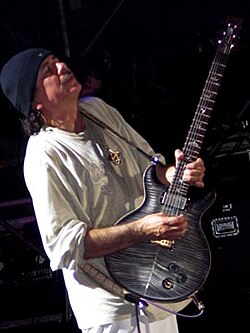 Santana during a concert in 2005