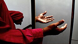 A visual representation of what an amputee with phantom limb syndrome senses