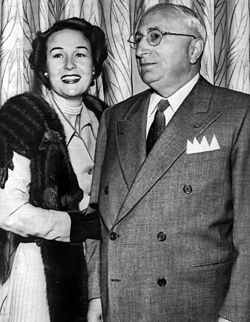 Louis B. Mayer and his second wife Mrs. Lorena Danker shortly after their marriage.