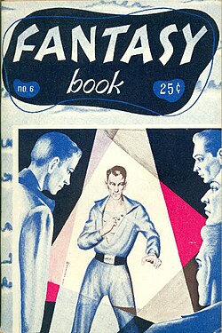The cover for issue 6 (1950), by Jack Gaughan. This was Gaughan's first professional sale.