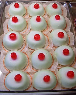 Minne di Sant'Agata, a typical Sicilian sweet shaped as a breast, representing the cut breasts of Saint Agatha
