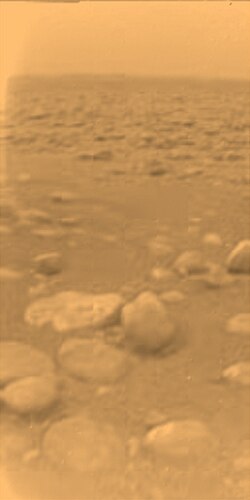 Surface of Titan as viewed by the Huygens probe
