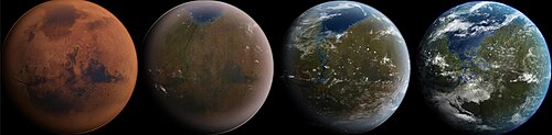 Terraforming Mars (2026 to 2212). The main novels are from Kim Stanley Robinson's "Mars trilogy" series