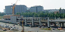 Construction of Tysons station in July 2012