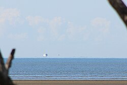 A Fata Morgana, a type of mirage in which objects located below the astronomical horizon appear to be hovering in the sky just above the horizon, may be responsible for some UFO sightings.[21]