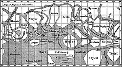 Mars surface map of Giovanni Schiaparelli