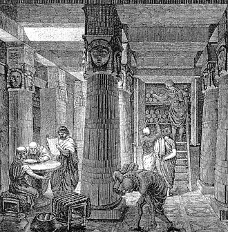 The Library of Alexandria, an early library