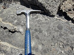 Alamo bolide impact breccia (Late Devonian, Frasnian) near Hancock Summit, Pahranagat Range, Nevada