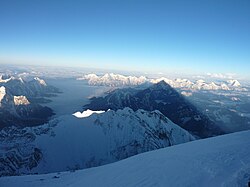 A view from the summit of Mount Everest in May 2013