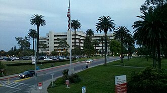 West Los Angeles VA Medical Center, 11301 Wilshire Blvd., built in the unincorporated Sawtelle area in 1977. Formerly known as VA Wadsworth.