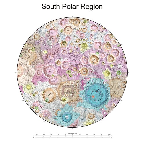 Geological map of the lunar south pole region