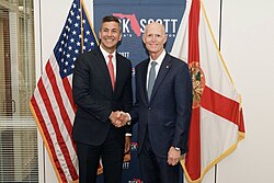 Scott with President Santiago Peña