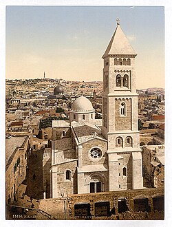 The Lutheran Church of the Redeemer in Jerusalem in the Holy Land houses Lutheran congregations that worship in Arabic, German, Danish, and English