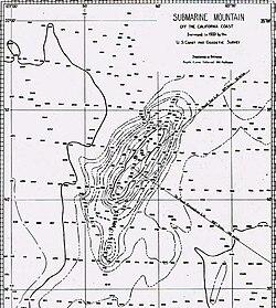 1933 map of Davidson Seamount