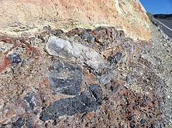 Tertiary breccia at Resting Springs Pass, Mojave Desert, California