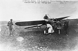 Starting the engine, 25 July 1909