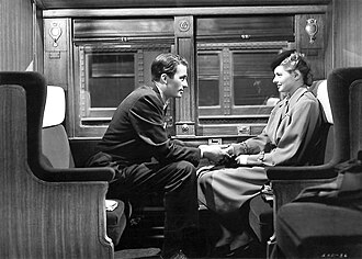 Peck and co-star Ingrid Bergman in the film Spellbound (1945)