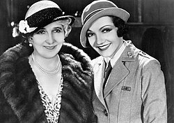 Colbert and her mother, Jeanne, in 1932