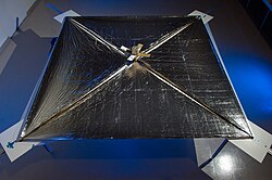 A photo of the experimental solar sail, NanoSail-D