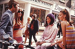 Young people in London (c. 1966). Prosperity played a role in shaping the youth culture of the 1960s.