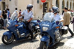 Gendarmerie motorcyclists