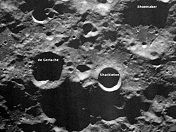 The Moon's Shackleton Crater, as imaged by Earth-based radar