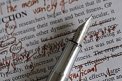 A draft of a scholarly publication that has been edited.