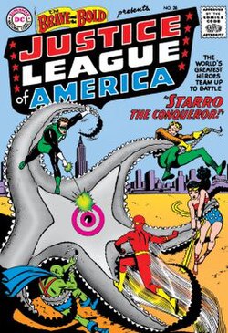 The Brave and the Bold #28 (March 1960): Debut of the Justice League. Cover art by Sekowsky and inker Murphy Anderson.