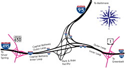 Diagram of the College Park Interchange