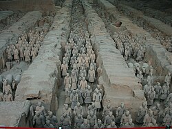 Terracotta Army following excavation, China
