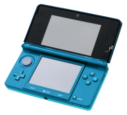 The Nintendo 3DS uses parallax barrier autostereoscopy to display a 3D image.