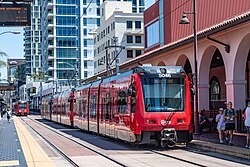 San Diego Trolley is operated by the S.D. Metropolitan Transit System.
