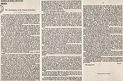 The August 1917 memorandum by Edwin Montagu, the only Jew then in a senior British government position,[40] stating his opposition to the pro-Zionist Balfour Declaration, which he described as "antisemitic in result"[36]