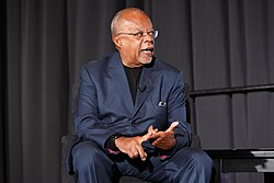 Gates speaks on a panel about race in America on the Understanding Our World Stage at the National Book Festival on August 31, 2019